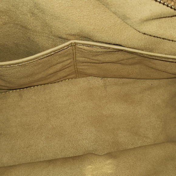 MCM Mustard Satchel with Blue Scarf Accent - Picture 7 of 13